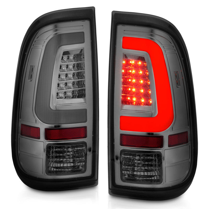 ANZO 2008-2016 Ford F-250 LED Taillights Chrome Housing Smoke Lens (Pair)-SR1 Performance