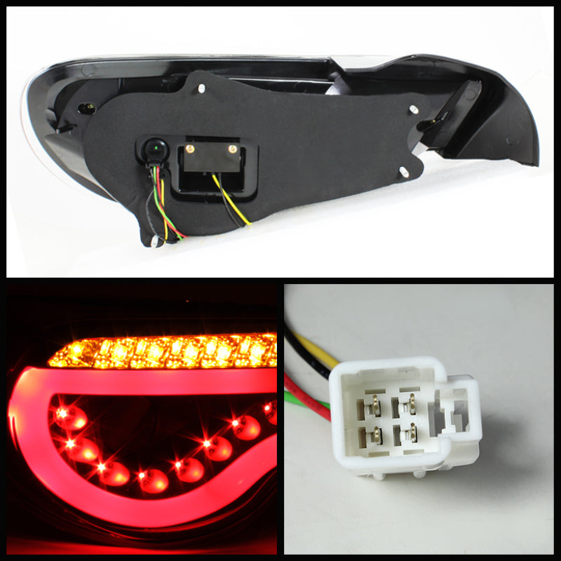 Spyder Scion FRS 12-14/Subaru BRZ 12-14 Light Bar LED Tail Lights Black ALT-YD-SFRS12-LBLED-BK-SR1 Performance