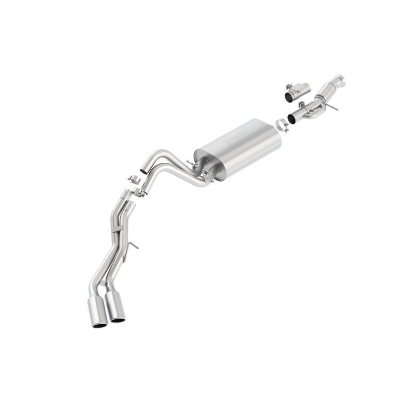 Borla Touring Cat Back 15-16 GMC Denali 6.2L V8 2.75in, 2.25in Dual Same Side Exit 4in Tips Exhaust-SR1 Performance
