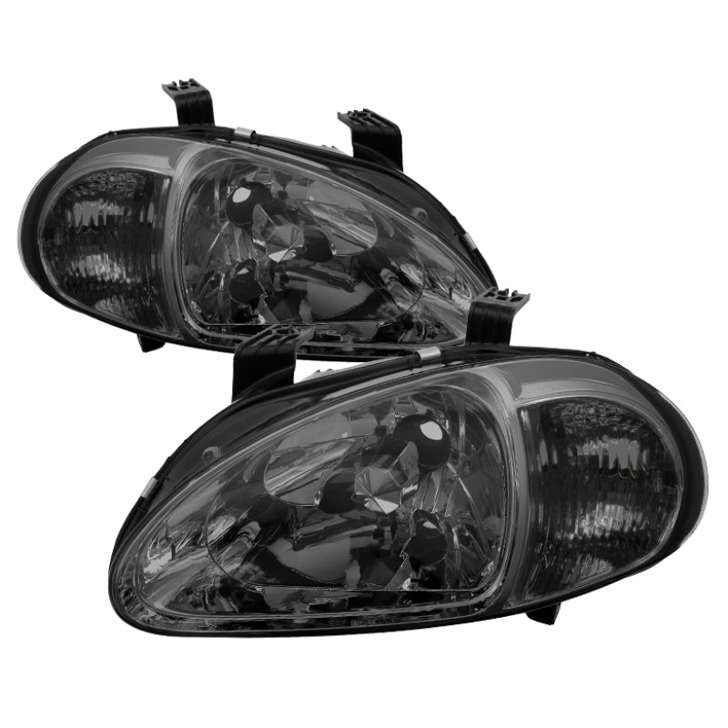 Xtune Honda Del Sol 93-97 1Pc Crystal Headlights Smoke HD-ON-HDEL93-1P-SM-SR1 Performance