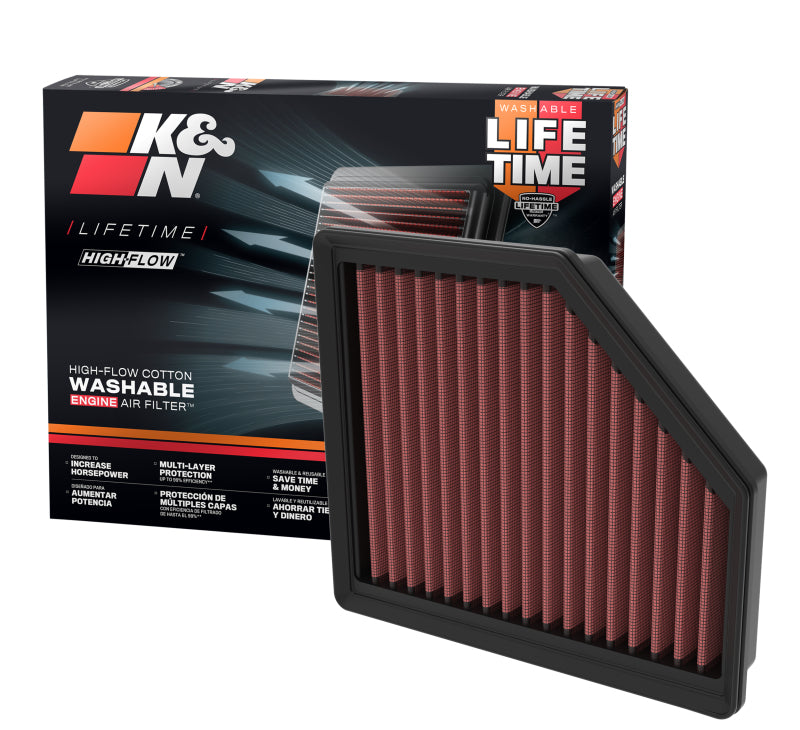 K&N 21-22 Nissan Qashqai III 1.3L L4 F/I Replacement Air Filter-SR1 Performance