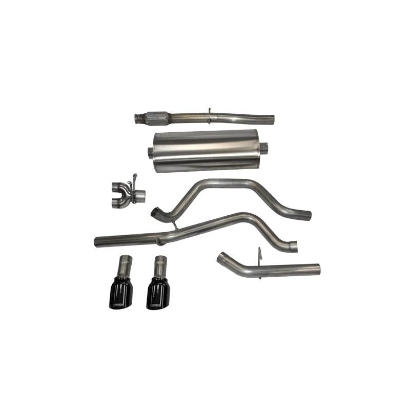 Corsa 2014-2019 C Sierra/Chevy Silv 1500 Crew Cab/Std. Bed 5.3L V8 Black Sport Dual Rear CB Exhaust-SR1 Performance