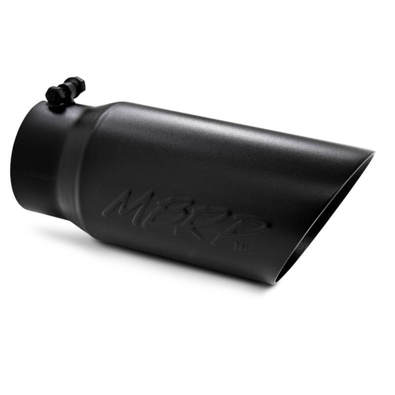 MBRP Universal Tip 5 O.D. Dual Wall Angled 4 inlet 12 length - Black Finish-SR1 Performance