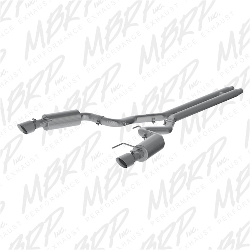 MBRP 15 Ford Mustang GT 5.0 Convertible T409 3in Cat Back Dual Split Rear Exit (Street Version)-SR1 Performance