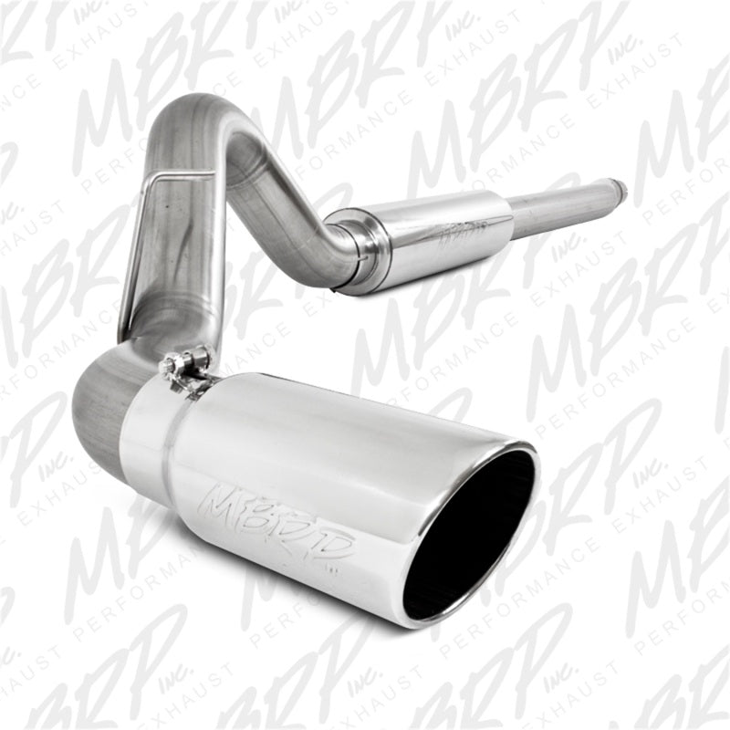 MBRP 11-13 Ford F-250/350/450 6.2L V8 Gas 4in Cat Back Single Side T409 Exhaust System-SR1 Performance