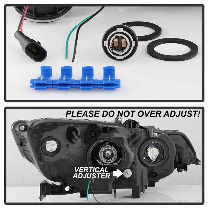 xTune 09-14 Acura TSX Projector Headlights - Light Bar DRL - Black (PRO-JH-ATSX09-LB-BK)-SR1 Performance