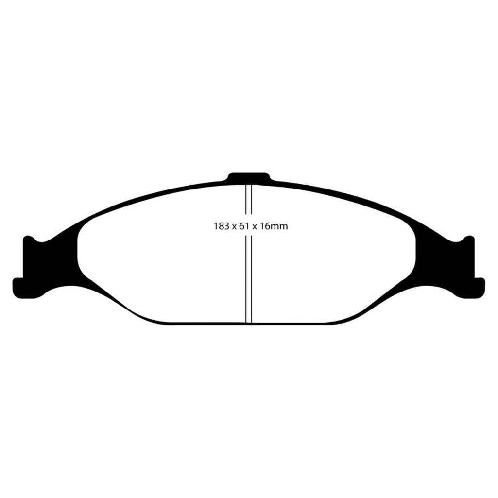 EBC Redstuff Ceramic Low Dust Front Brake Pads for Ford Mustang 2001-2004