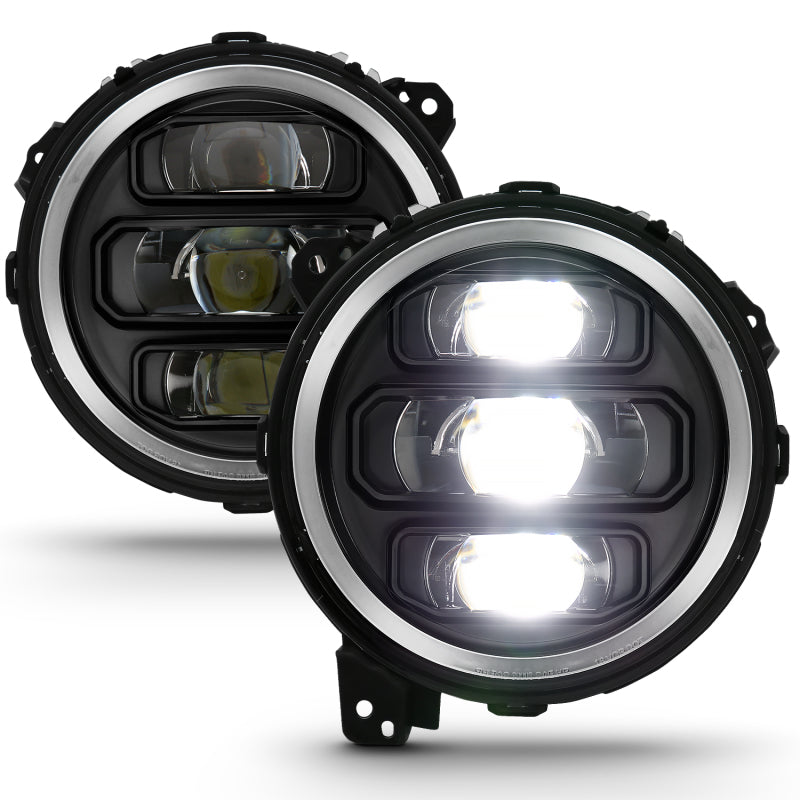 ANZO 2018-2019 Jeep Wrangler Full Led ProjectorH.L Black-SR1 Performance