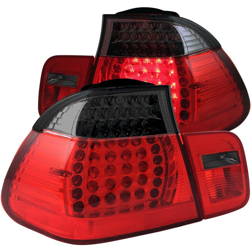 ANZO 2002-2005 4DR BMW 3 Series E46 LED Taillights Red/Smoke-SR1 Performance