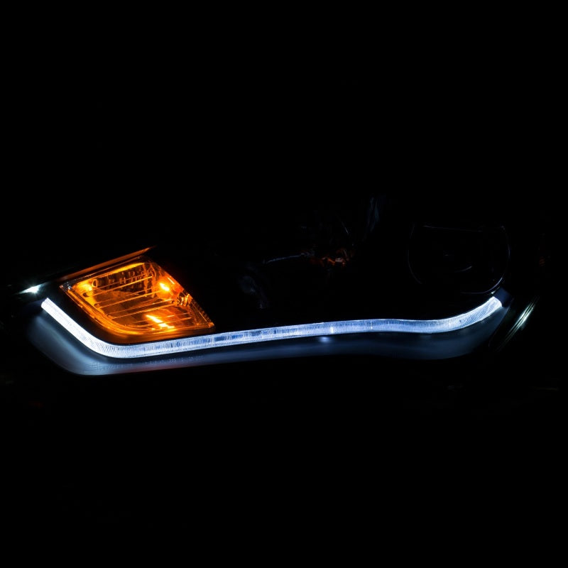 ANZO 2013-2015 Hyundai Genesis Projector Headlights w/ Plank Style Design Black (HID Compatible)-SR1 Performance