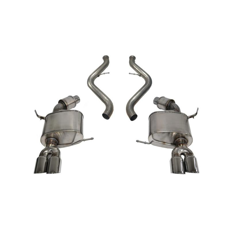 Corsa 2008-2012 BMW M3 Convertible E93 Polished Sport Cat-Back Exhaust-SR1 Performance