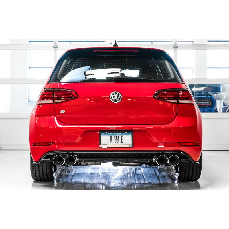 AWE Tuning Mk7 Golf R SwitchPath Exhaust w/Chrome Silver Tips 102mm-SR1 Performance