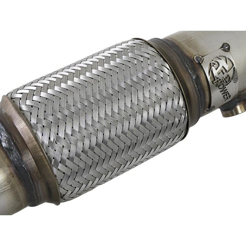 aFe Power Twisted Steel SS304 Downpipe 2.5in w/Cat 17-18 Hyundai Elantra L4-1.6L (t)-SR1 Performance