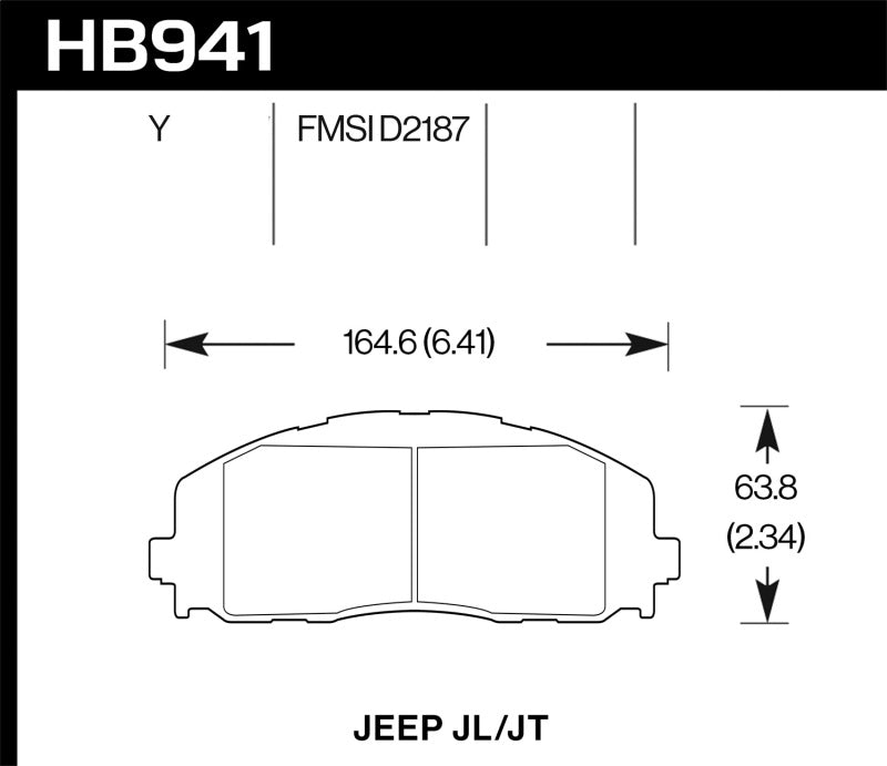 Hawk 2018 Jeep Wrangler Rubicon LTS Street Front Brake Pads-SR1 Performance