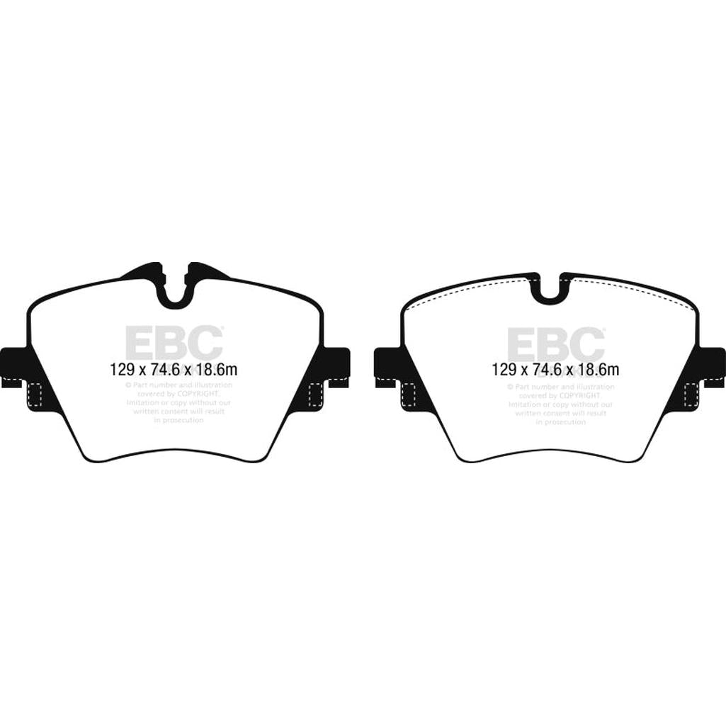 EBC Bluestuff NDX Front Brake Pads for 2016-2018 BMW X1 and Mini Cooper Models - Part Number DP52245NDX