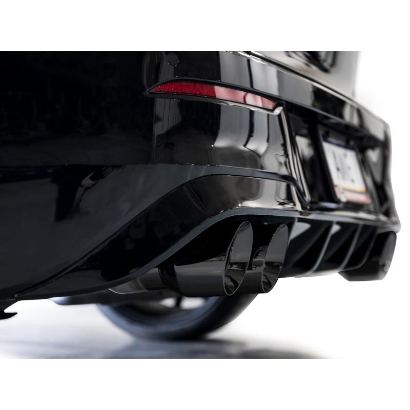 AWE MK8 Volkswagen Golf R 3in Track Edition Quad Exhaust - Diamond Black Tips-SR1 Performance