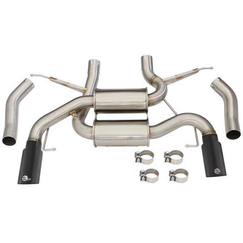 aFe MACHForce XP 2.5in Axle Back Stainless Exhaust w/ Black Tips 07-13 BMW 335i 3.0L L6 (E90/92) N55-SR1 Performance
