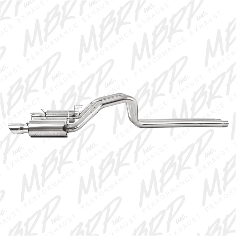 MBRP 11-14 Ford Mustang GT 5.0L Dual Split Rear Street Version T409 3in Cat Back Exhaust System-SR1 Performance
