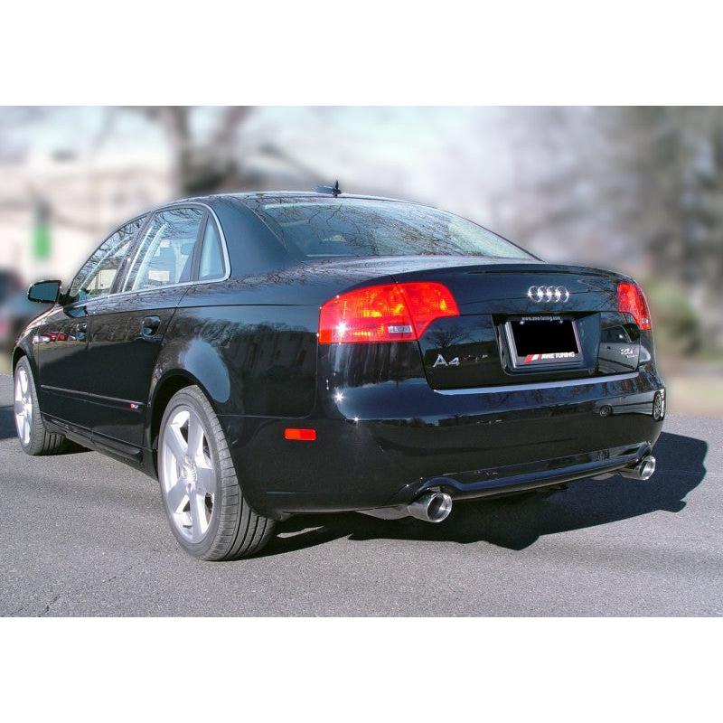 AWE Tuning Audi B7 A4 3.2L Track Edition Dual Tip Exhaust - Diamond Black Tips-SR1 Performance