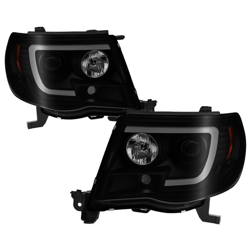 Spyder 05-11 Toyota Tacoma Ver 2 Proj Headlights - Light Bar DRL - Black Smoke PRO-YD-TT05V2-LB-BSM-SR1 Performance