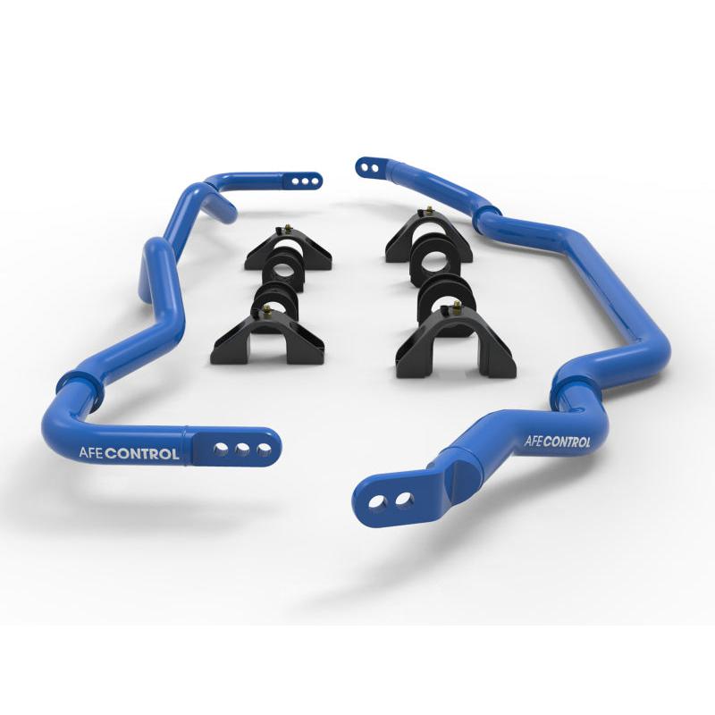 aFe 09-20 Nissan 370Z V6-3.7L Front and Rear Control Sway Bar Set - Blue-SR1 Performance