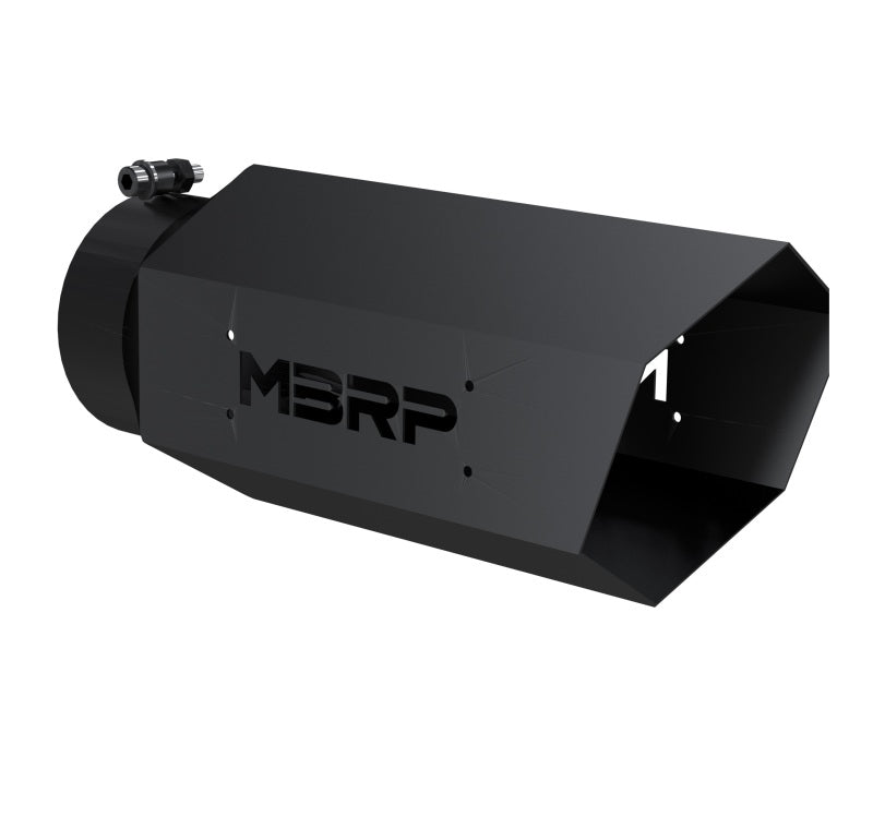 MBRP Universal Hex Tip 5in Inlet 16in length w/o Logo - Black Coated-SR1 Performance