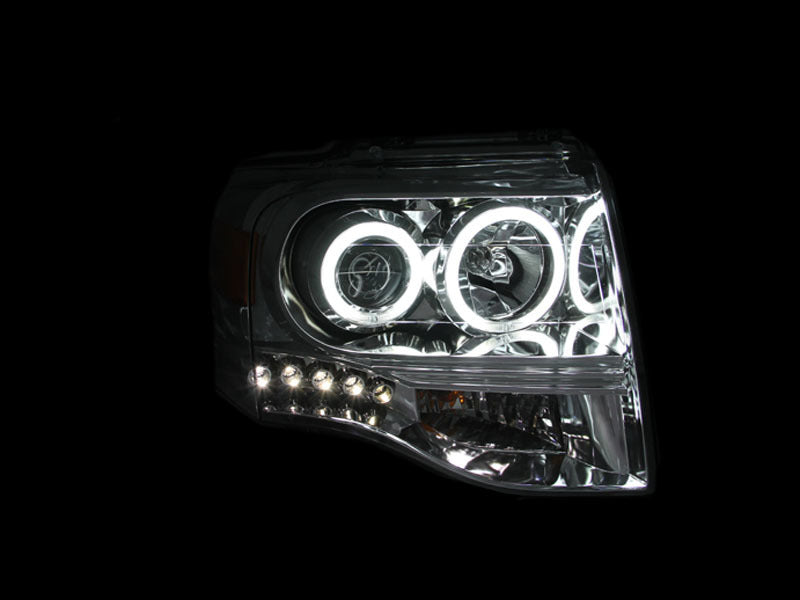 ANZO 2007-2014 Ford Expedition Projector Headlights Chrome-SR1 Performance