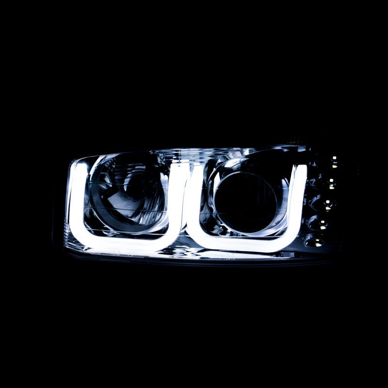 ANZO 1999-2006 Gmc Sierra 1500 Projector Headlights w/ U-Bar Black-SR1 Performance