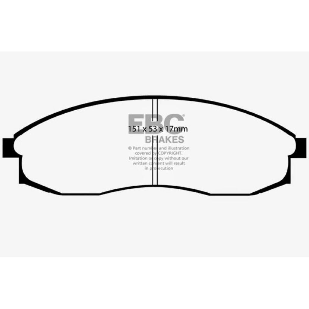 EBC Redstuff Ceramic Low Dust Brake Pads for Nissan Skyline R33 2.5 GTS