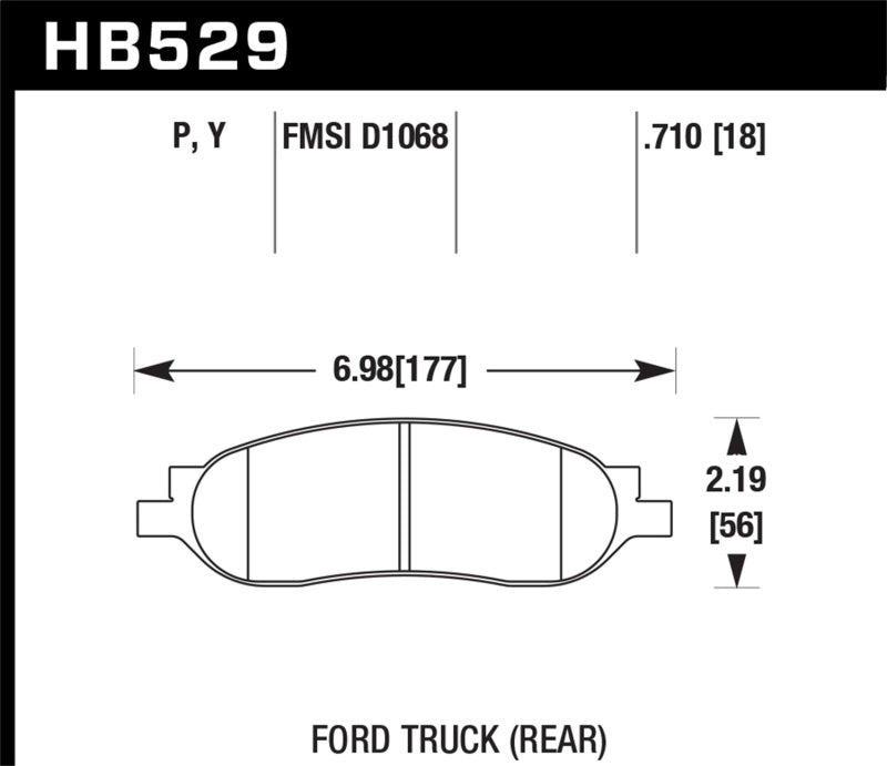 Hawk 05-07 Ford F250/F350 5.4L/6.0L/6.8L LTS Street Rear Brake Pads-SR1 Performance