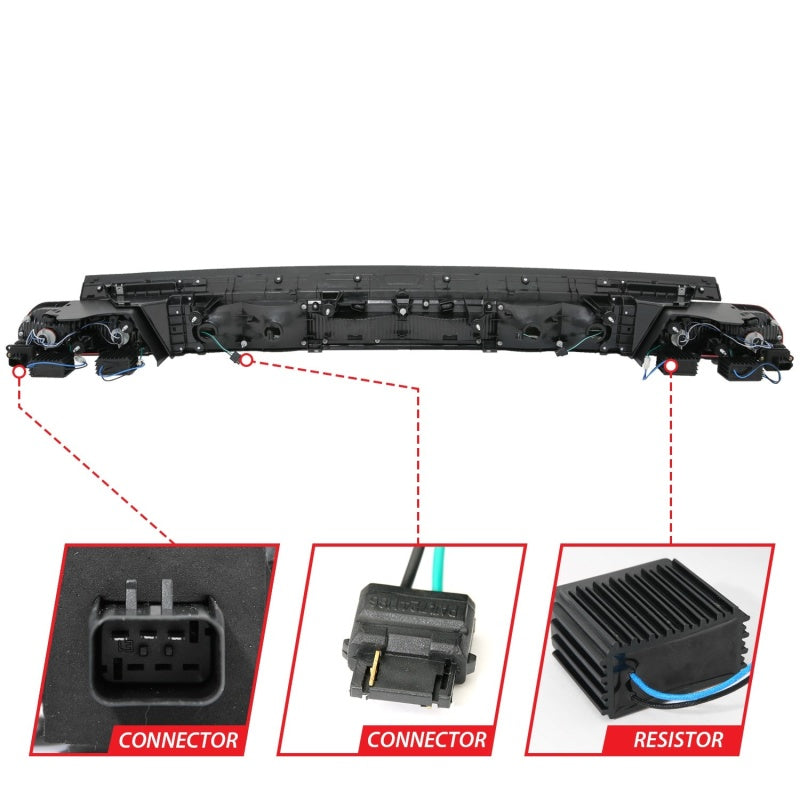 ANZO 08-10 Dodge Challenger LED Taillights - Red/Clear w/Sequential Turn Signal-SR1 Performance