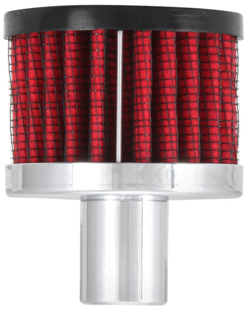 K&N Steel Base Crankcase Vent Filter .75in Vent OD x 2in OD x 1.5in Height-SR1 Performance