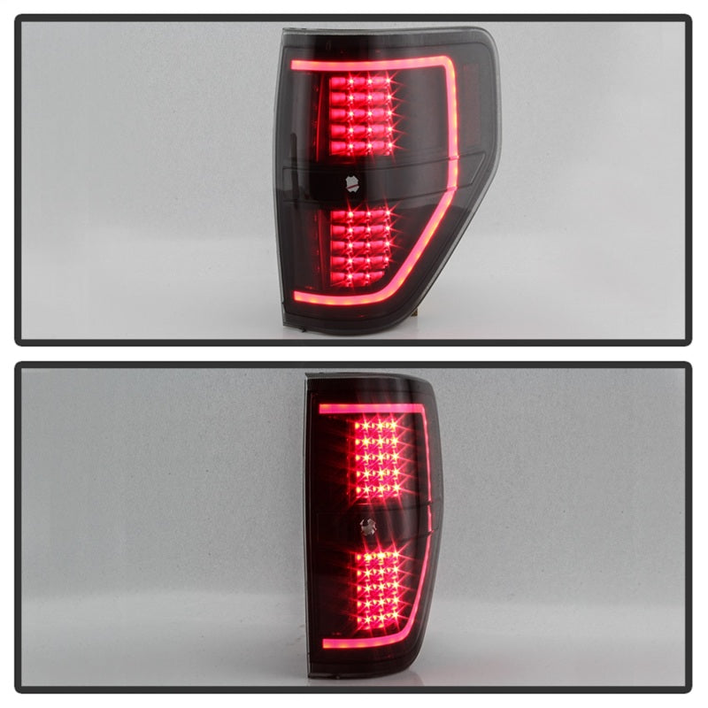 xTune 09-14 Ford F-150 Light Bar LED Tail Lights - Black Smoke (ALT-JH-FF15009-LBLED-BSM)-SR1 Performance
