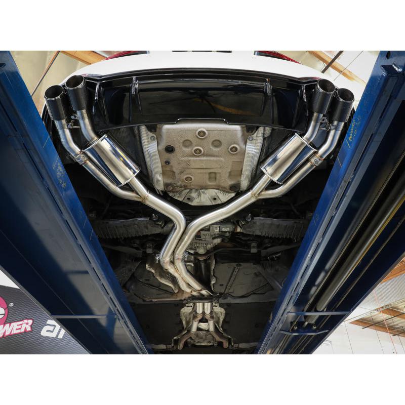 aFe 18-20 Audi RS5 Coupe MACH Force-Xp 3in to 2.5in 304 SS Axle-Back Exhaust System-Quad Polish Tips-SR1 Performance
