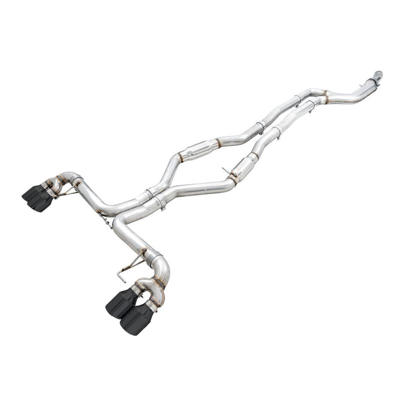 AWE Tuning 2019+ BMW M340i (G20) Track Edition Exhaust - Quad Diamond Black Tips-SR1 Performance