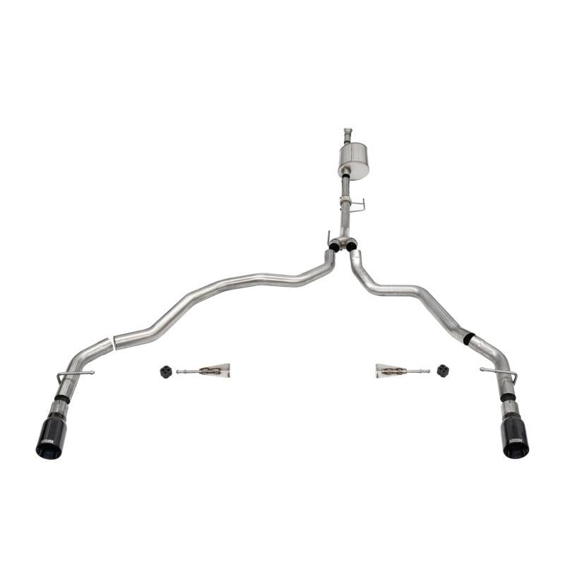 Corsa 2021-2024 Ford F-150 SuperCab/6.5in Bed 3.5L V6 Sport Cat-Back Dual Rear Exit-Black PVD-SR1 Performance