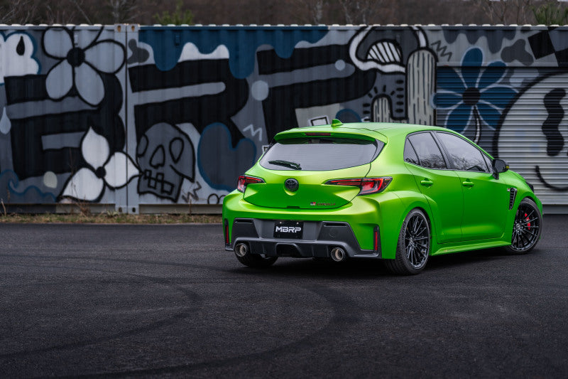 MBRP 2023 Toyota Corolla GR 1.6L T304 Stainless Steel 3in Cat-Back Dual Split Rear w/ Burnt End Tips-SR1 Performance