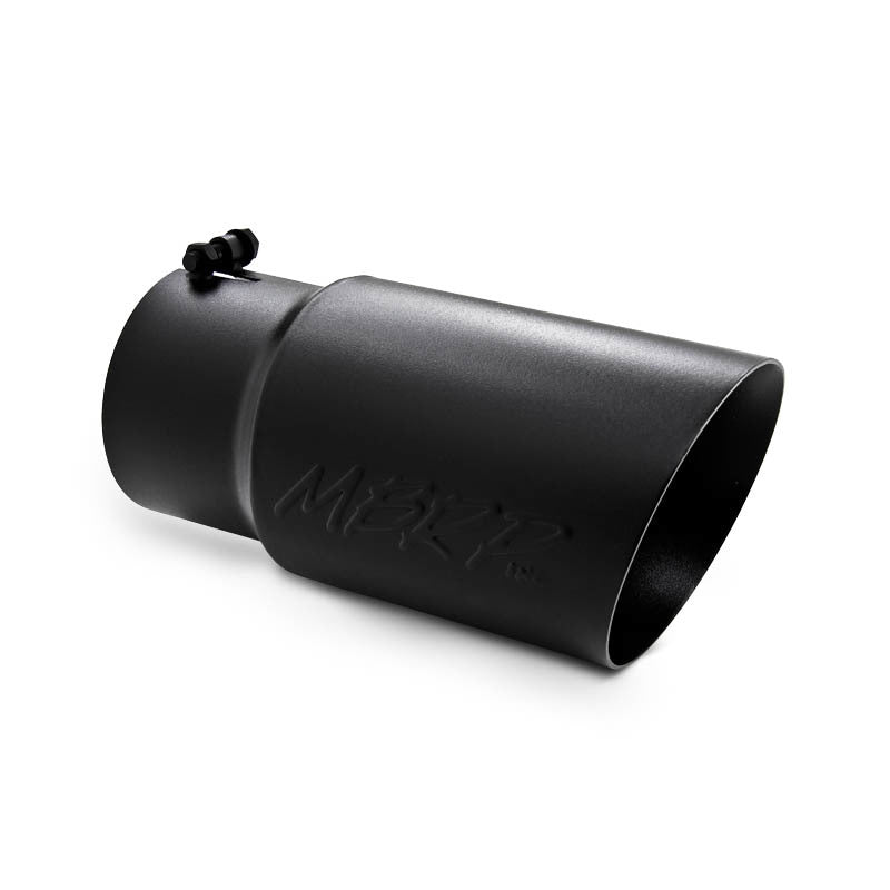 MBRP Universal Tip 6 O.D. Dual Wall Angled 5 inlet 12 length - Black Finish-SR1 Performance