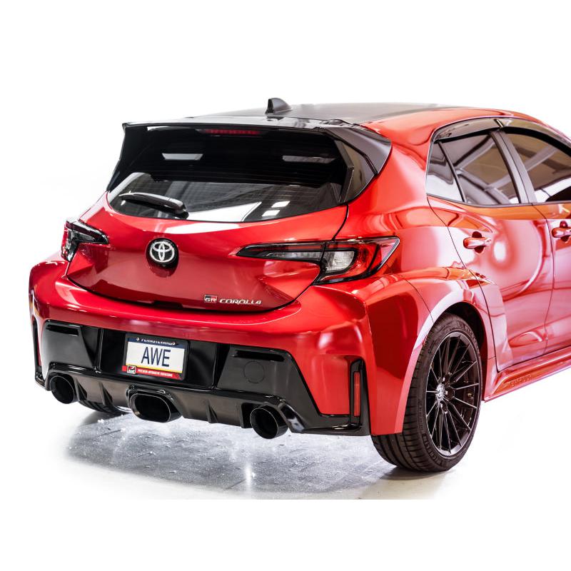 AWE Tuning 2023+ Toyota GR Corolla Touring Edition Exhaust - Diamond Black Tips-SR1 Performance