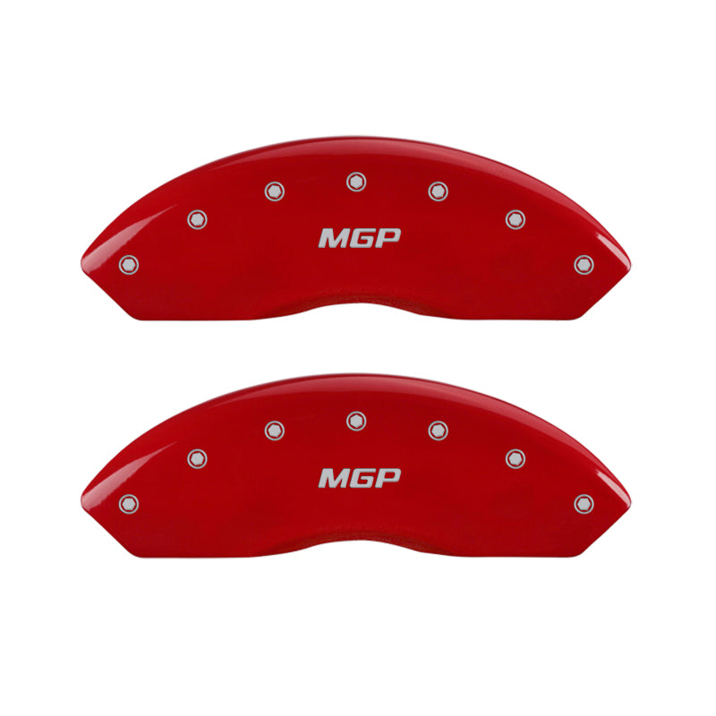 MGP 4 Caliper Covers Engraved Front & Rear MGP Red finish silver-SR1 Performance