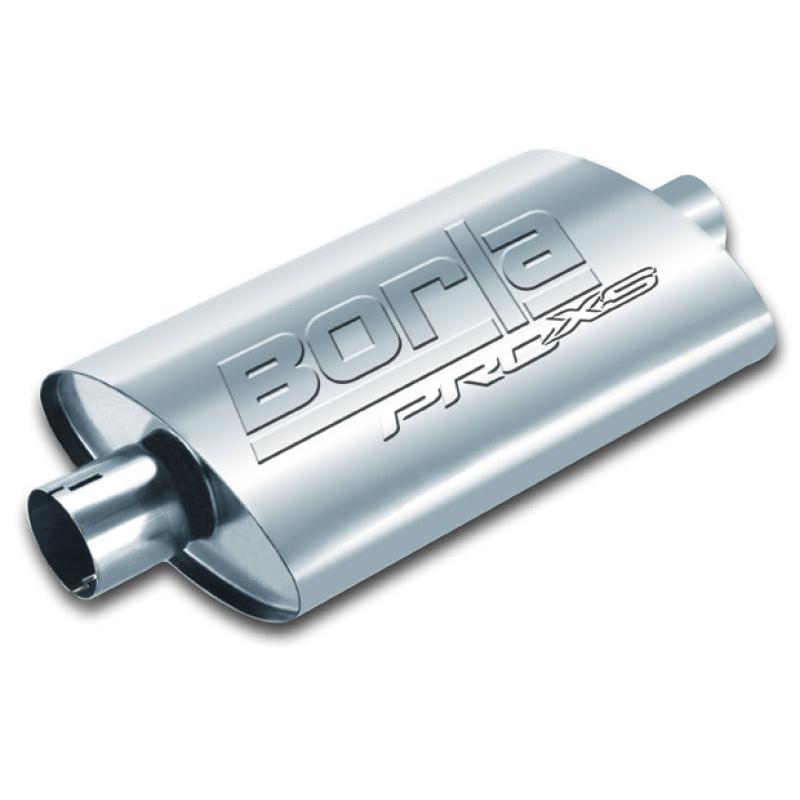 Borla Universal Pro-XS Muffler Oval 2.25in Inlet/Outlet Notched Muffler-SR1 Performance