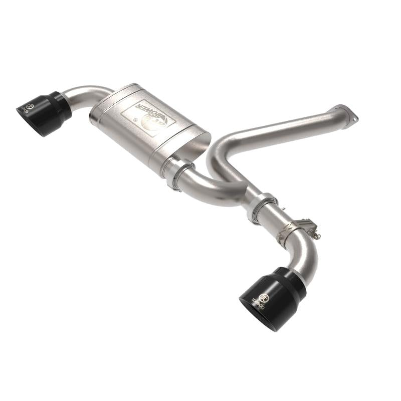aFe 22-23 Hyundai Kona N L4 2.0L (t) Takeda 3in SS Axle-Back Exhaust System w/ Black Tips-SR1 Performance