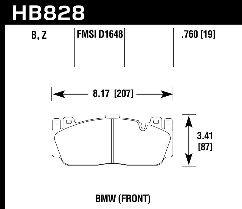 Hawk 12-17 BMW M6 / 14-17 BMW M6 Gran Coupe / 13-16 BMW M5 HPS 5.0 Front Brake Pads-SR1 Performance