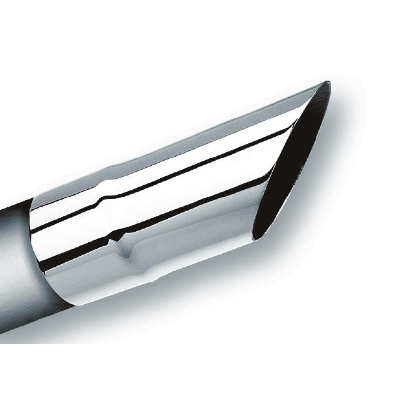 Borla Universal Polished TipSingle Round Angle-Cut (inlet 2 1/4in. Outlet 2 1/4in)-SR1 Performance
