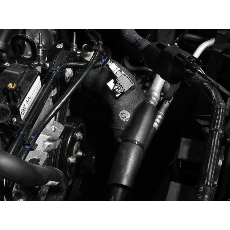 aFe Power 21-22 Ford Bronco L4-2.3L (t) BladeRunner 3in Aluminum Cold Charge Pipe Black-SR1 Performance