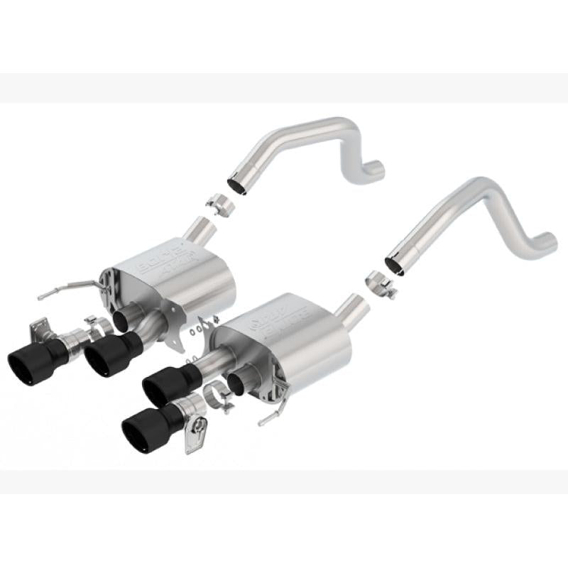 Borla 2015+ Chevy Corvette C7 Z06 6.2L Axle Back ATAK Exhaust Black Quad Tips w/o AFM w/ NPP-SR1 Performance