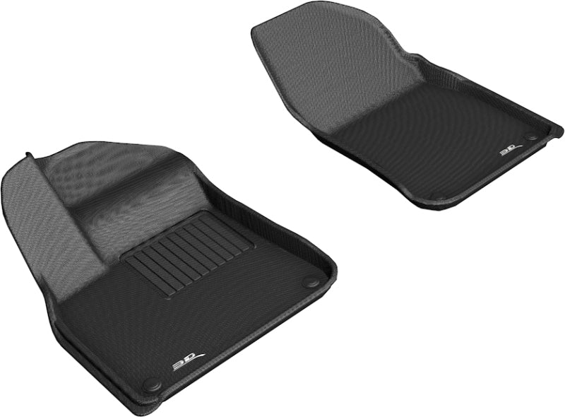 3D MAXpider 2019-2019 Porsche Cayenne Kagu 1st Row Floormat - Black-SR1 Performance