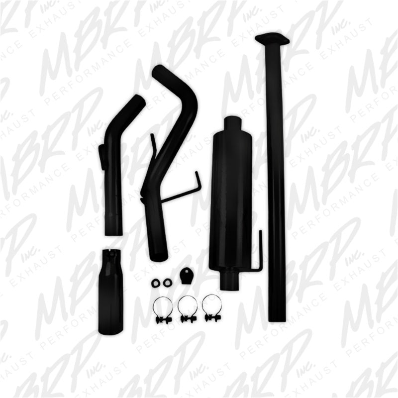 MBRP 09-14 Toyota Tacoma 4.0L EC/CC Cat-Back Single Exit AL - Black-SR1 Performance