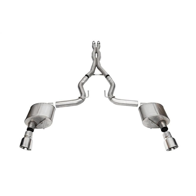 Corsa 2024 Ford Mustang GT Xtreme Cat-Back Exhaust Sys. 3.0in Dual Rear Exit w/4.5in Pro Series Tips-SR1 Performance