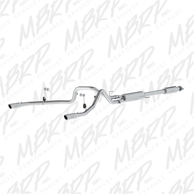 MBRP 2015 Ford F-150 5.0L 3in Cat Back Dual Split Rear Exit AL Exhaust System-SR1 Performance